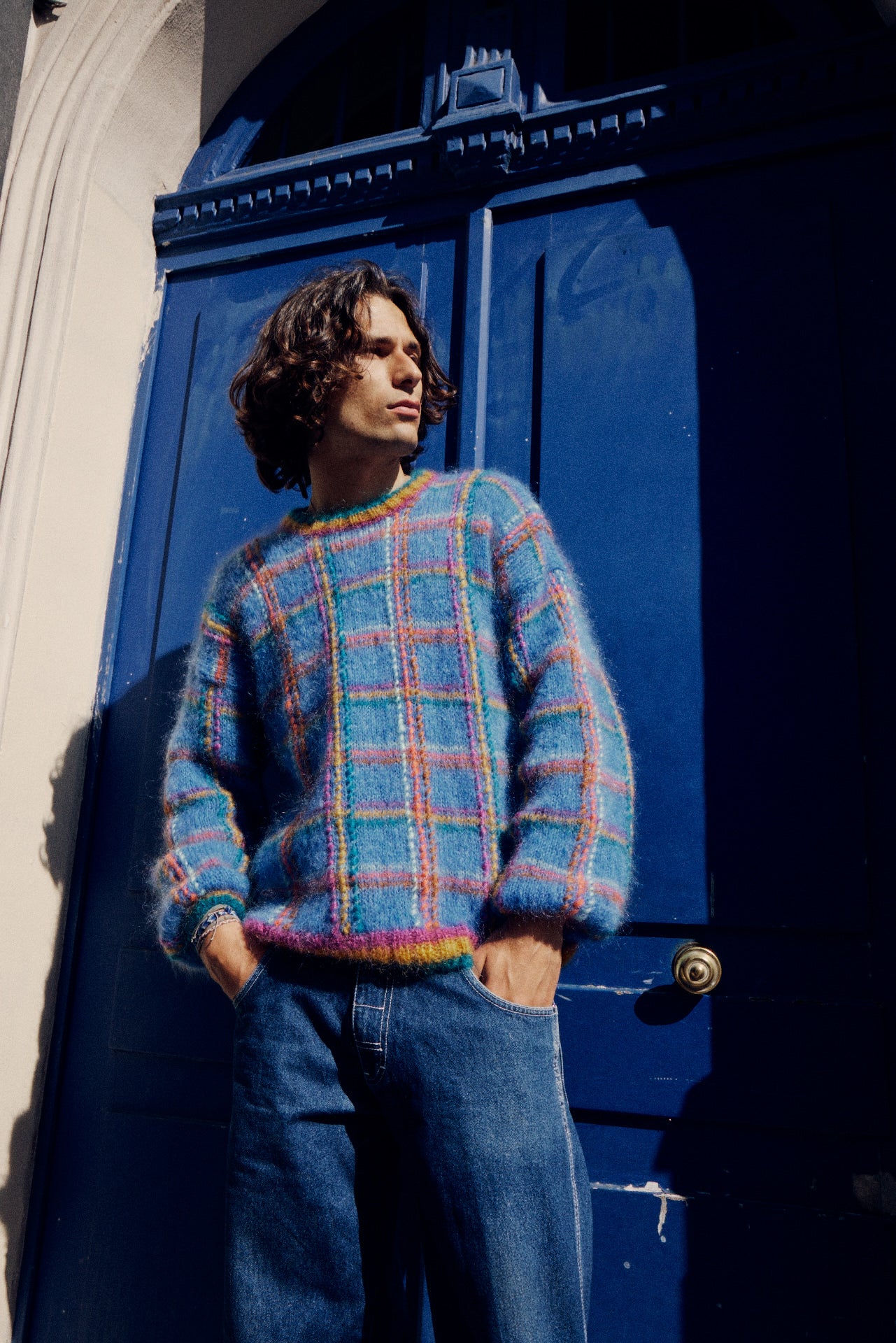 SWEATER TARTAN BLUE