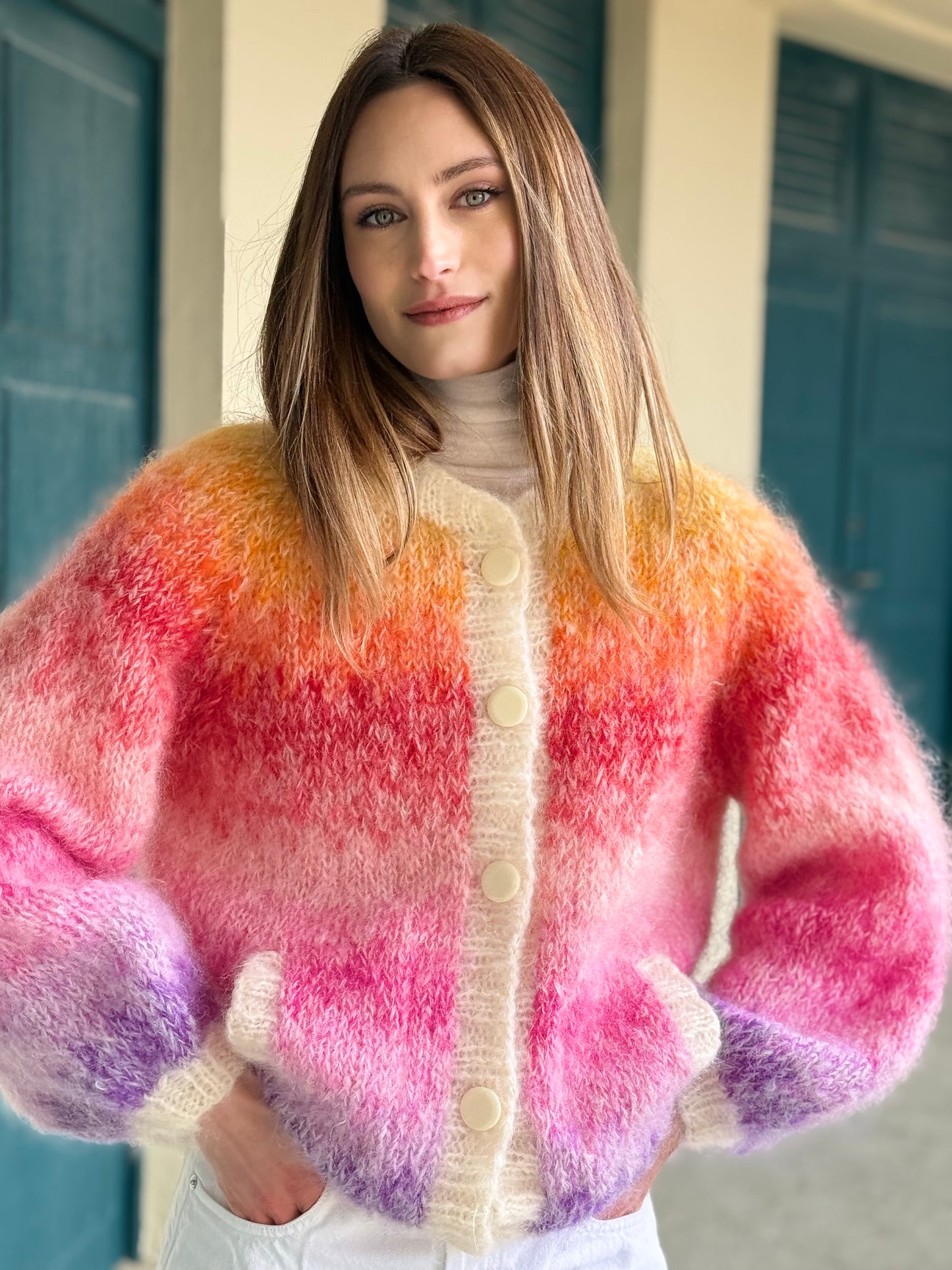 BOMBERS NUAGE MULTICOLORE JAUNE/VIOLET