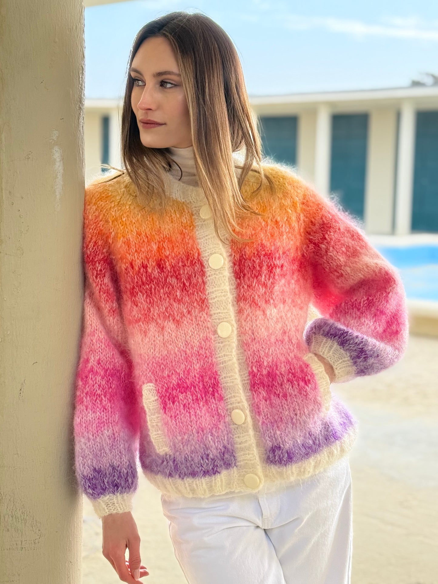 BOMBERS NUAGE MULTICOLORE JAUNE/VIOLET