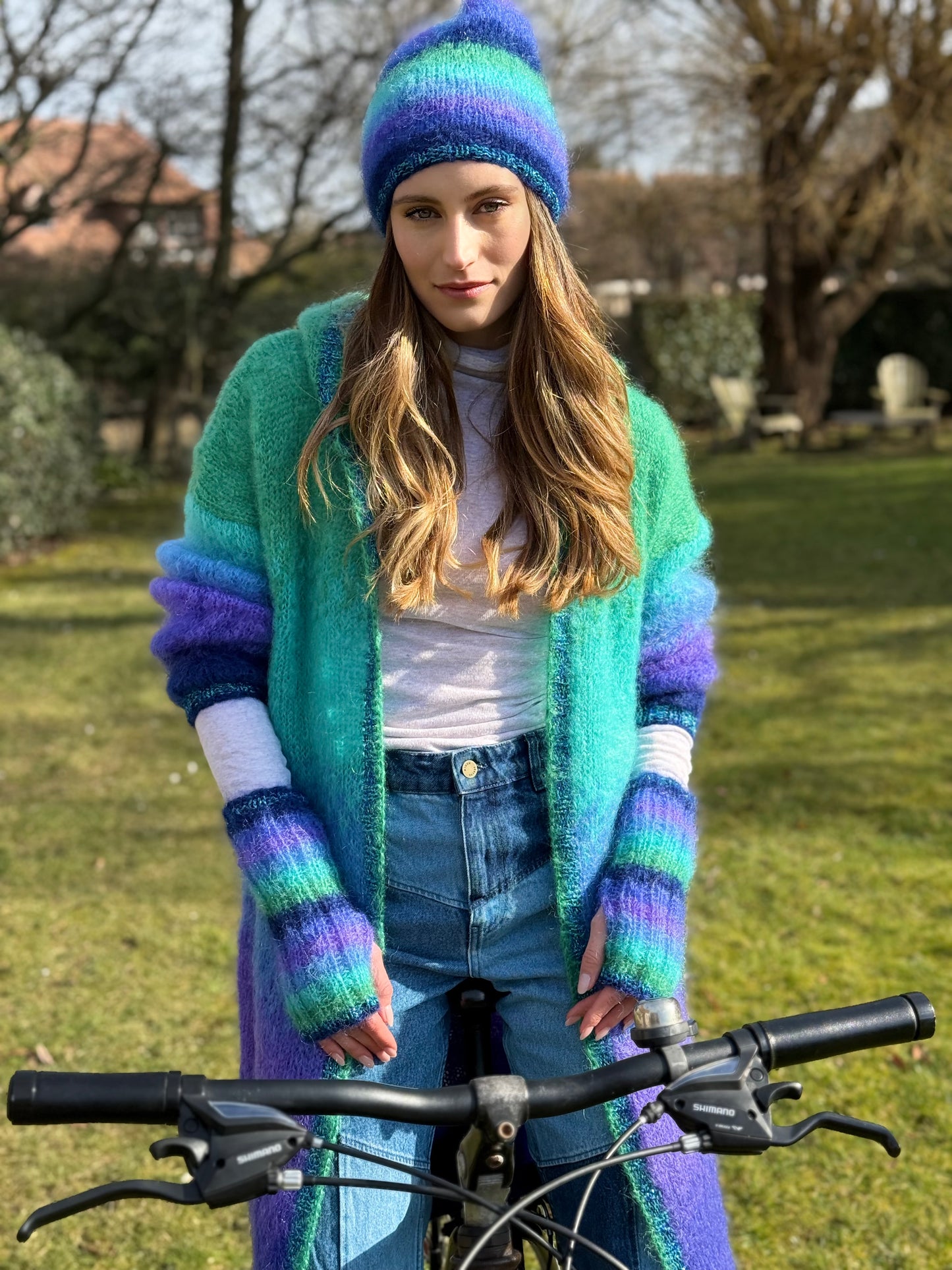 SET HAT + GLOVES TIE&DYE VERT/MARINE