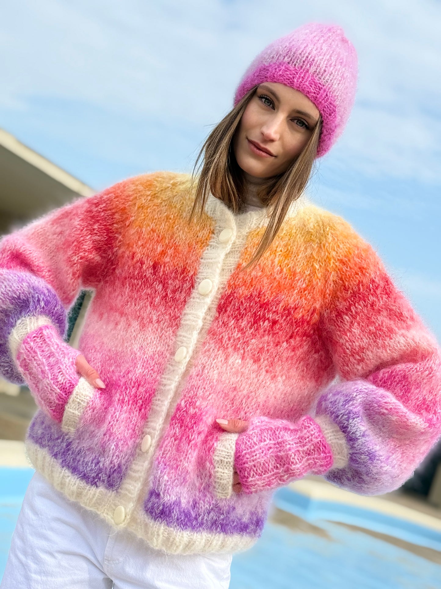 BOMBERS NUAGE MULTICOLORE JAUNE/VIOLET