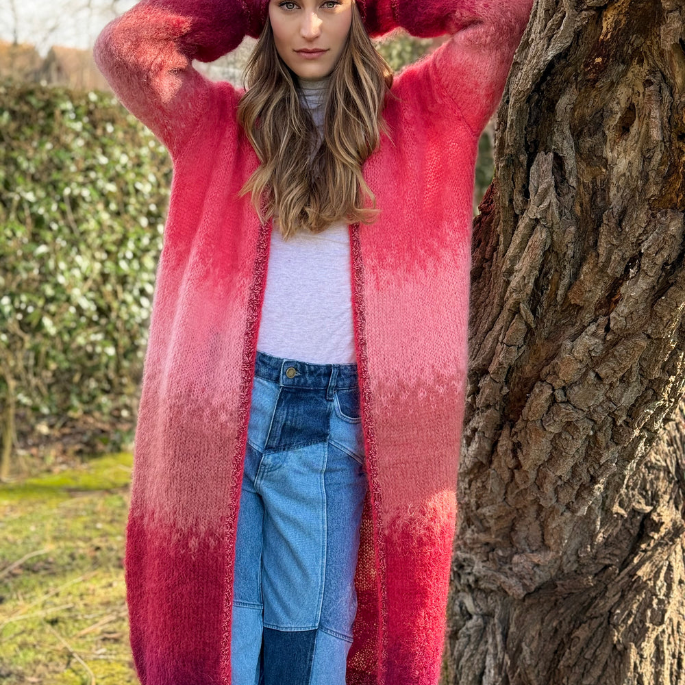 COAT TIE&DYE GRENAD/BORDO