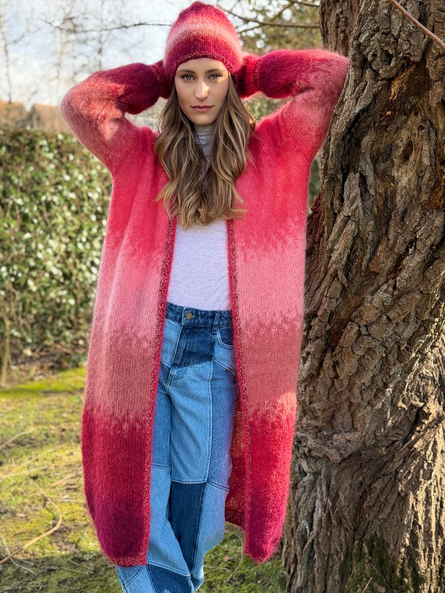 COAT TIE&DYE GRENAD/BORDO