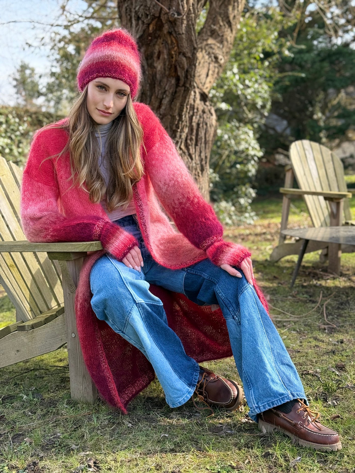 COAT TIE&DYE GRENAD/BORDO