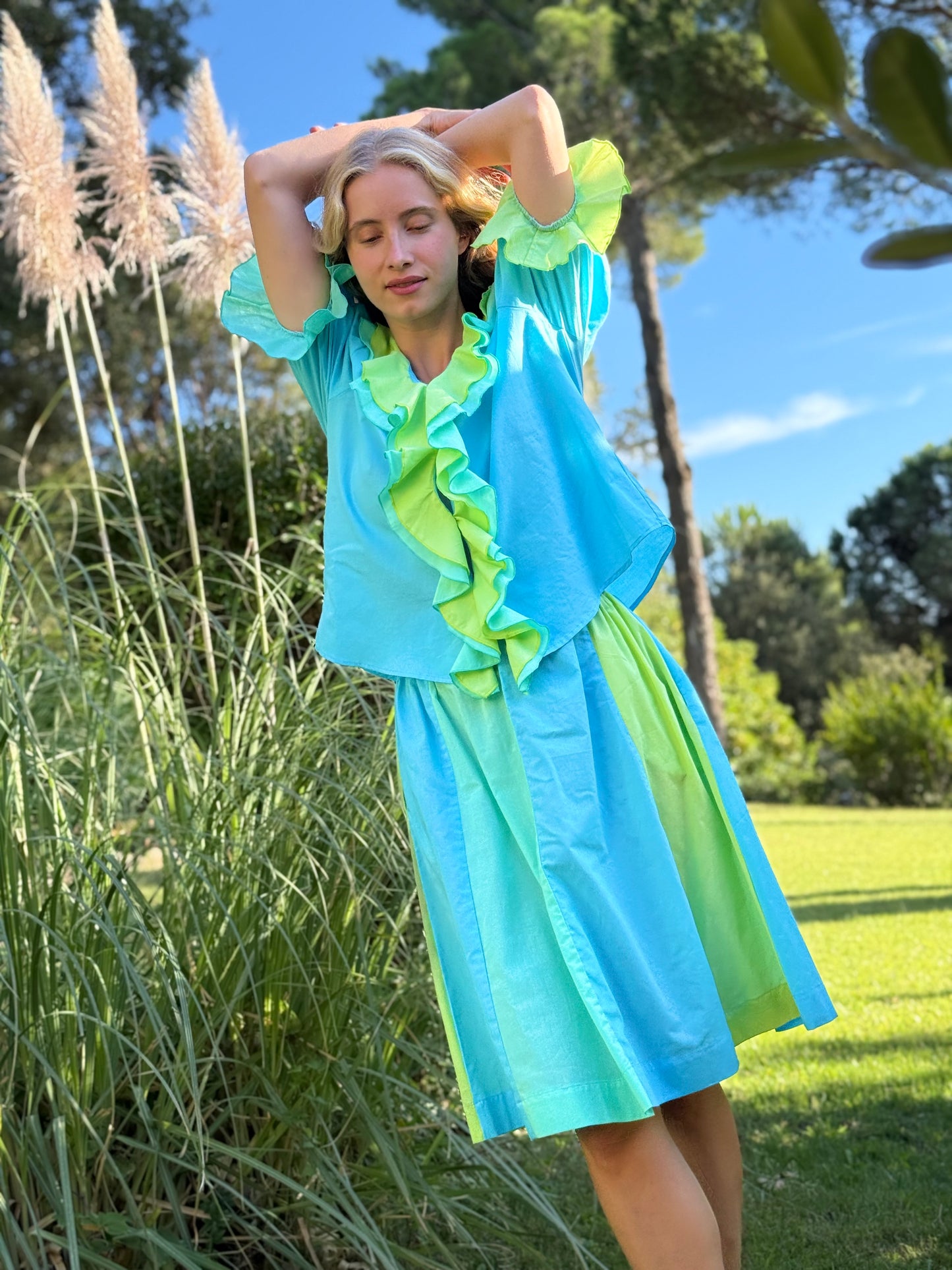 FAIRY BLOUSE VOILE DE COTON BLUE LADY