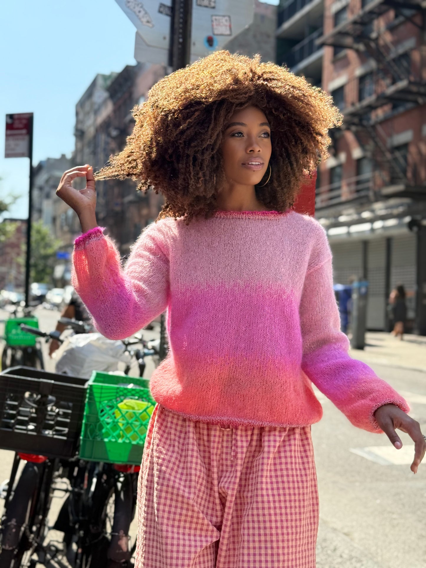 SWEATER TIE&DYE PINK/BLUSH