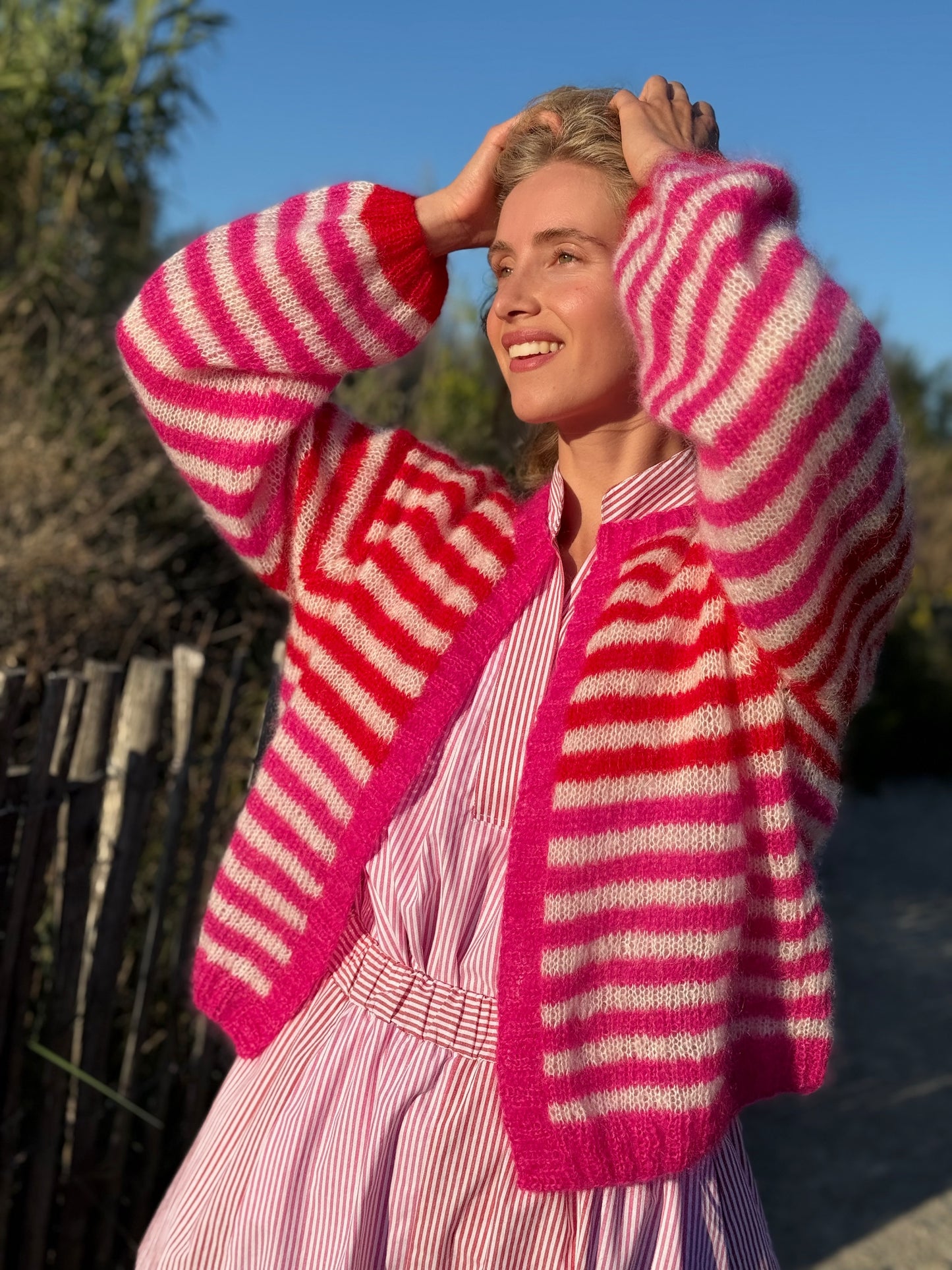 LITTLE JACKET STRIPES RED/FUSHIA