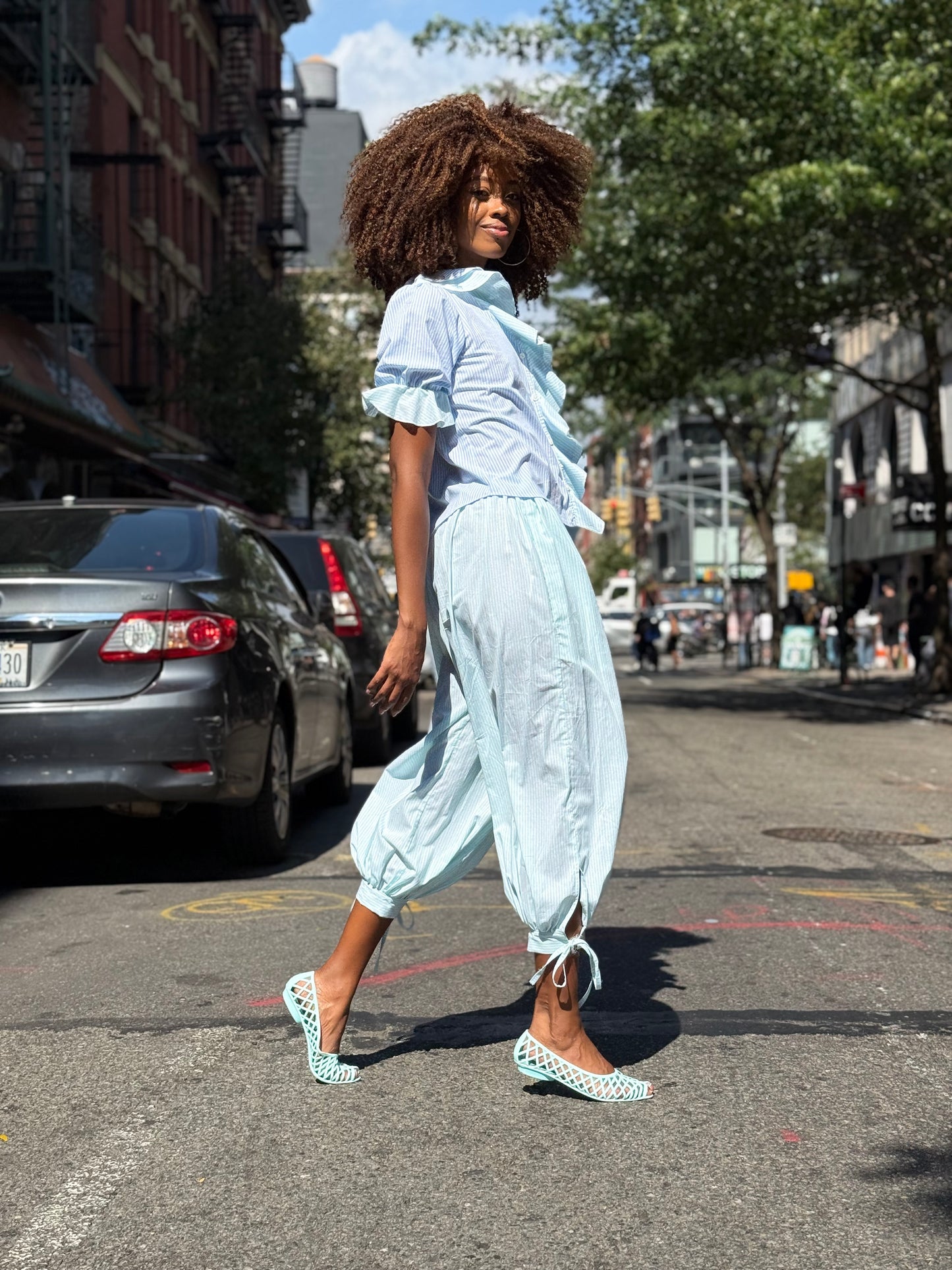 GENIE PANT RAYURES AQUA