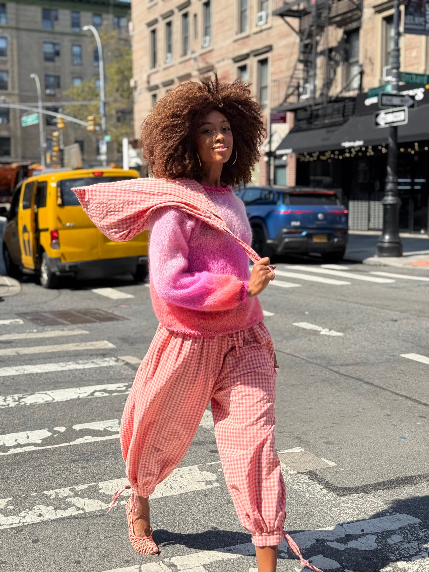 GENIE PANT VICHY BLUSH