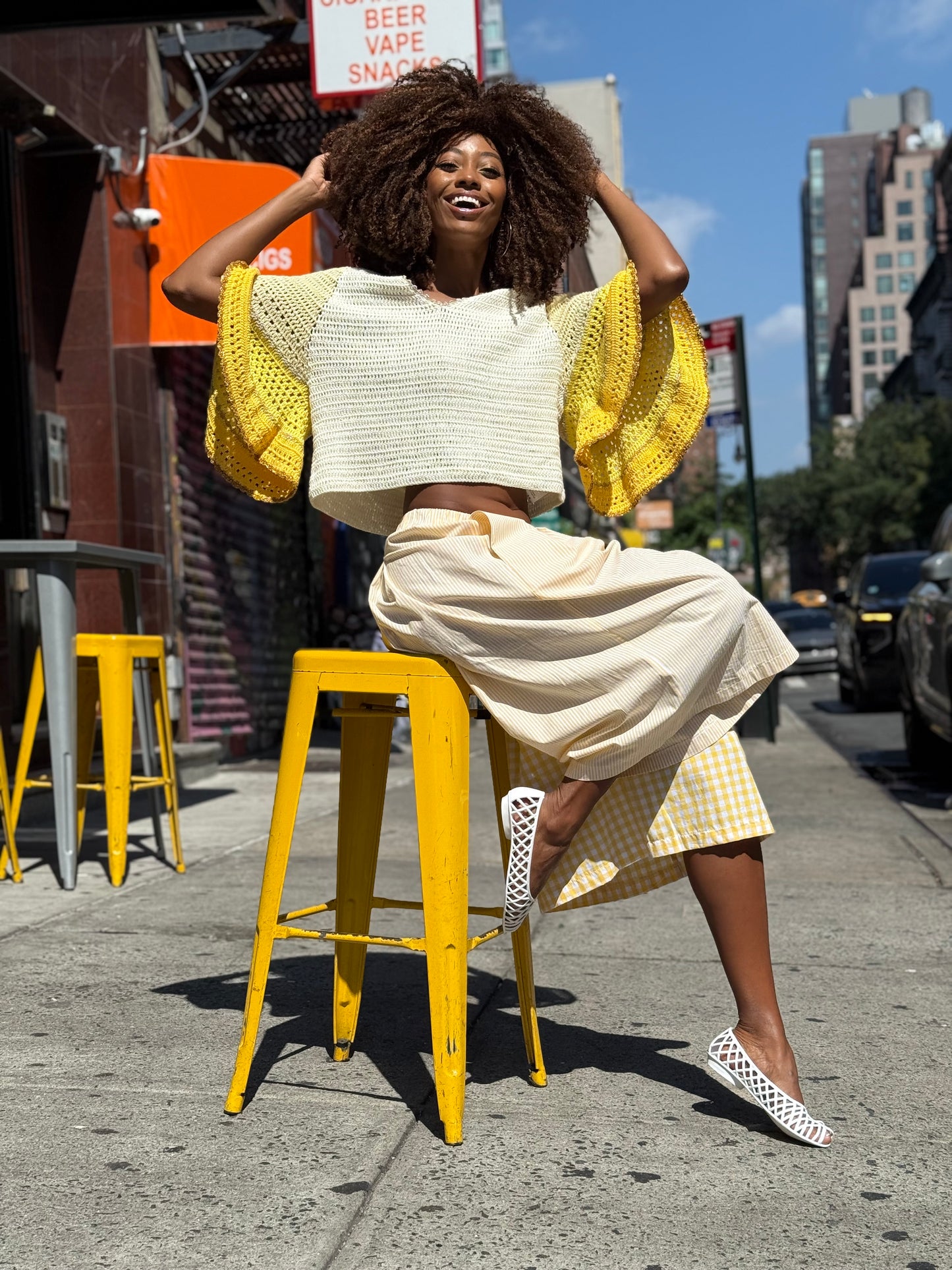 SWEATER BUTTERFLY YELLOW