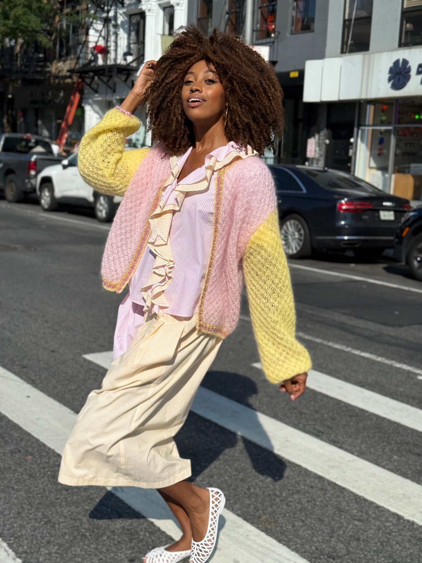 LITTLE JACKET JOUR YELLOW/PINK