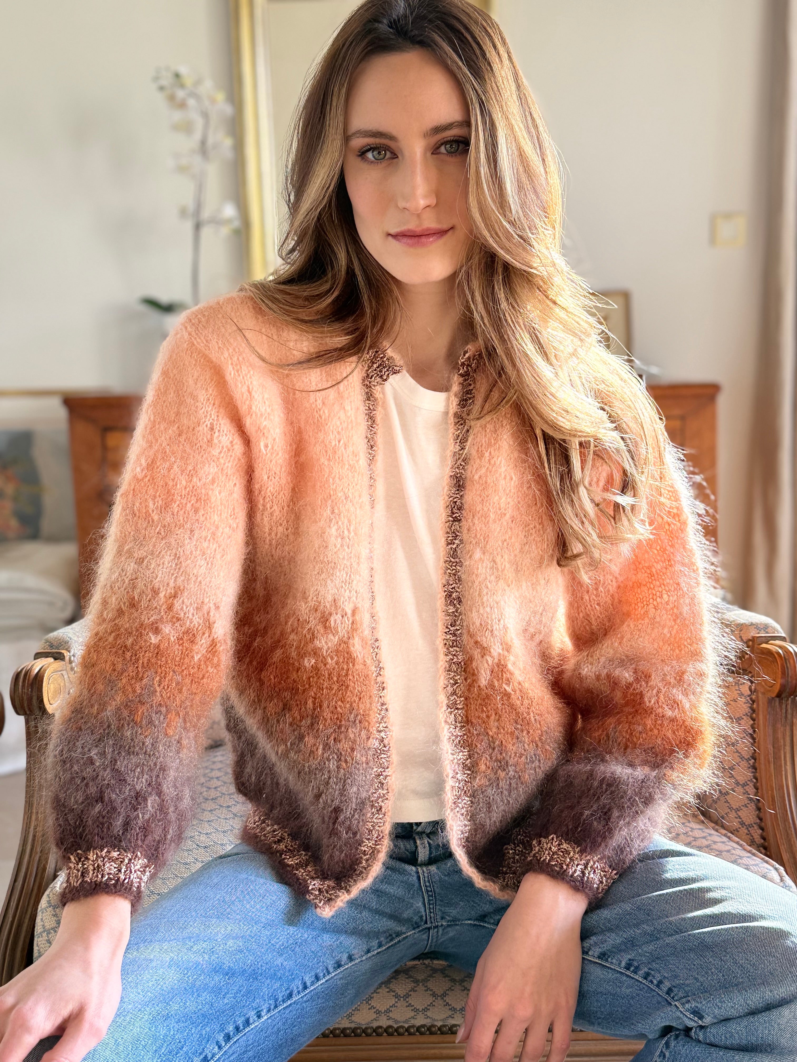 LITTLE JACKET TIE&DYE NUDE/CHOCO – Rose Carmine