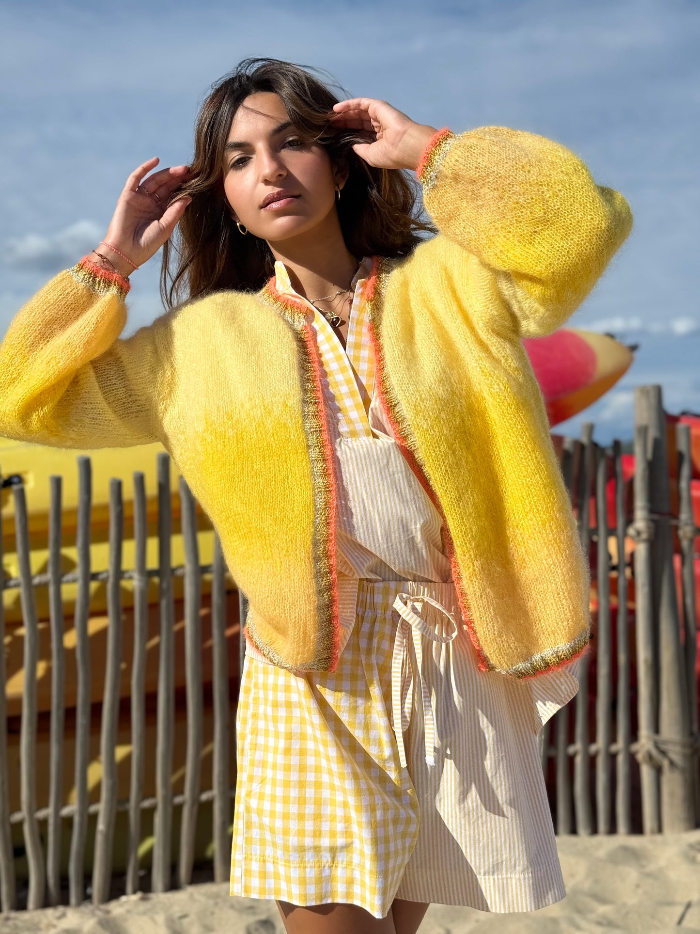 LITTLE JACKET TIE&DYE YELLOW