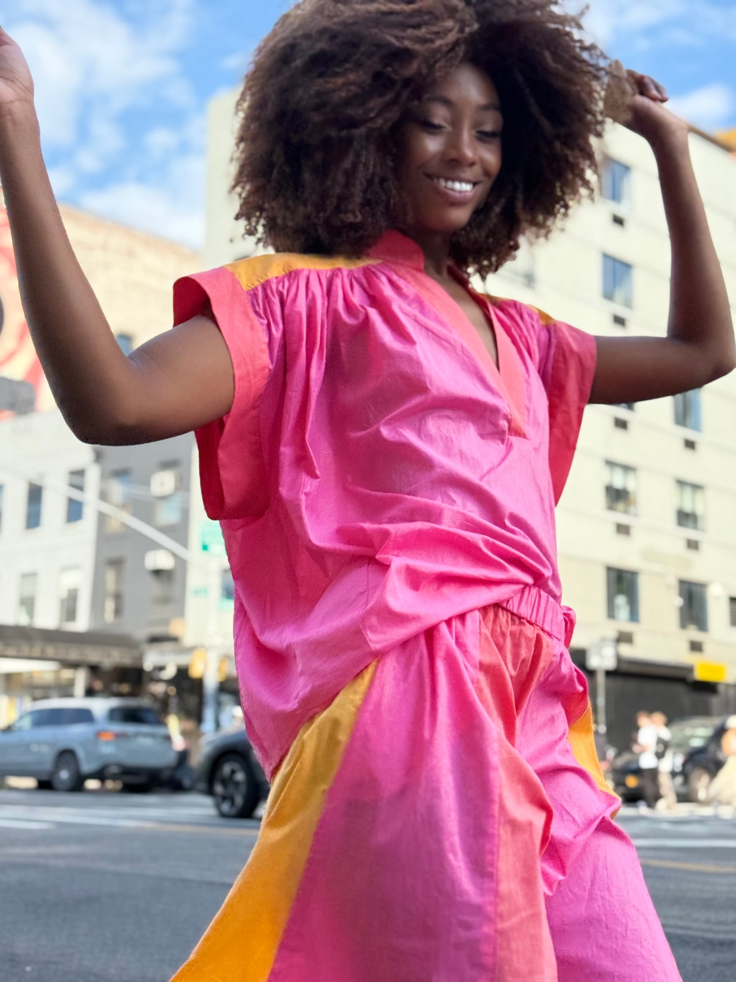 PRETTY BLOUSE VOILE DE COTON PINK LADY