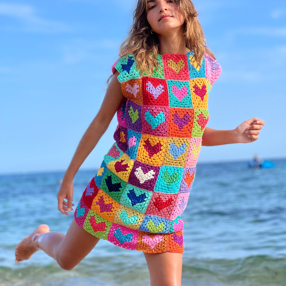 DRESS NO SLEEVES MON COEUR MULTICOLORE