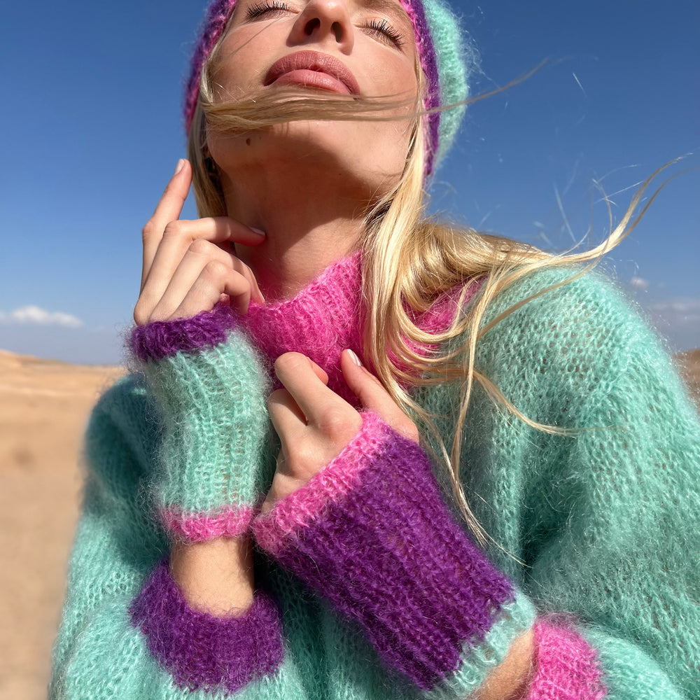 BONNET & MITAINES COLORBLOCK AQUA 