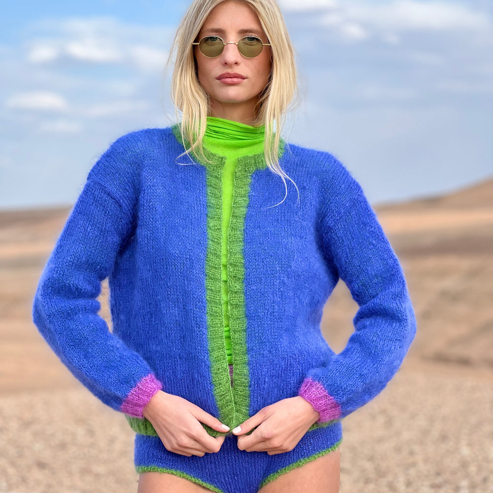 LITTLE JACKET COLORBLOCK BLUE