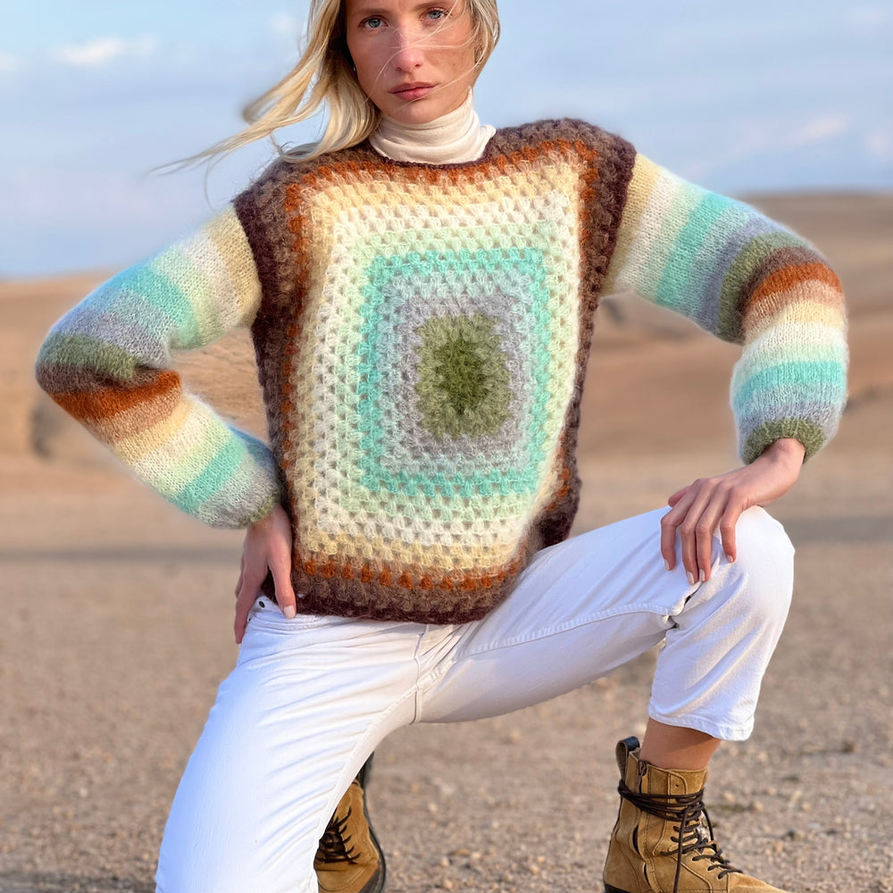 SWEATER COLORSHOT CHOCO / KAKI