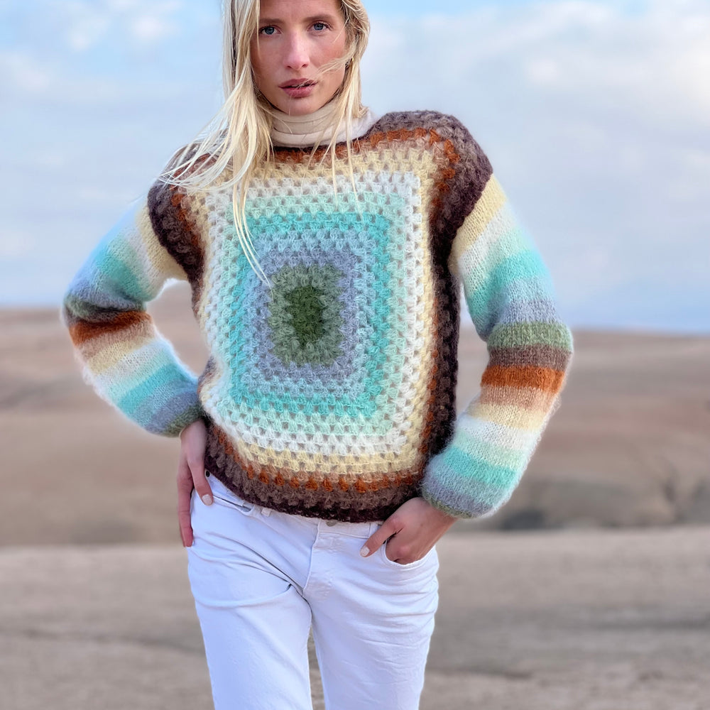 SWEATER COLORSHOT CHOCO / KAKI