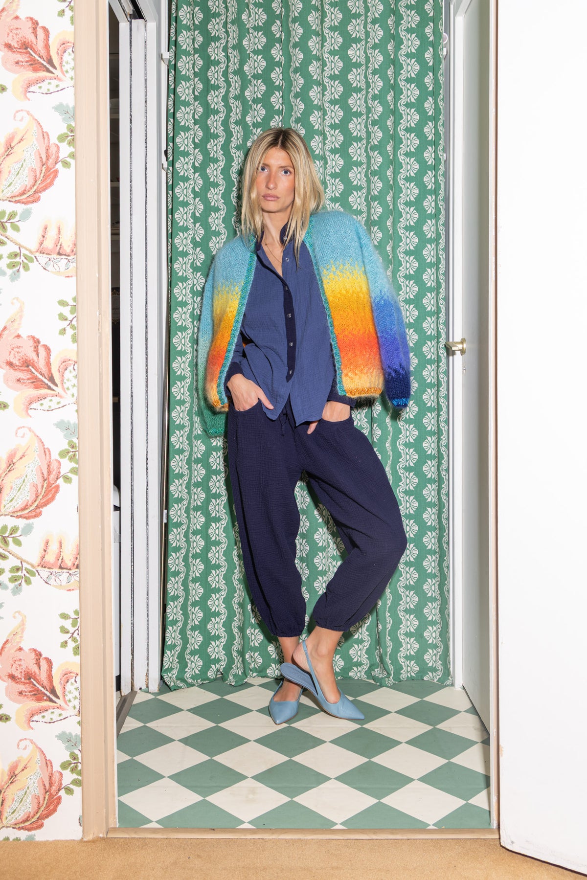 SAROUEL PANT NAVY