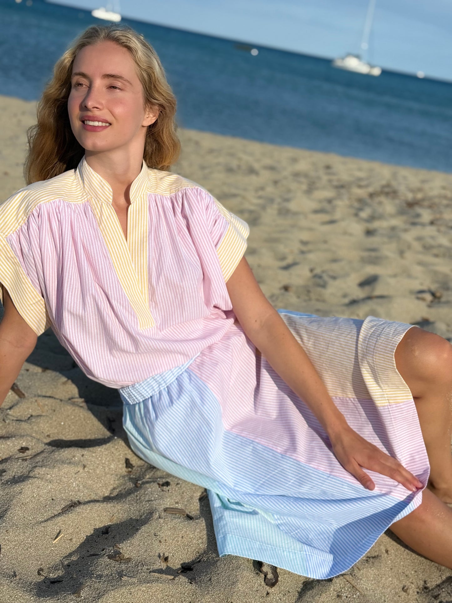 SKIRT RAYURES MULTICOLORE