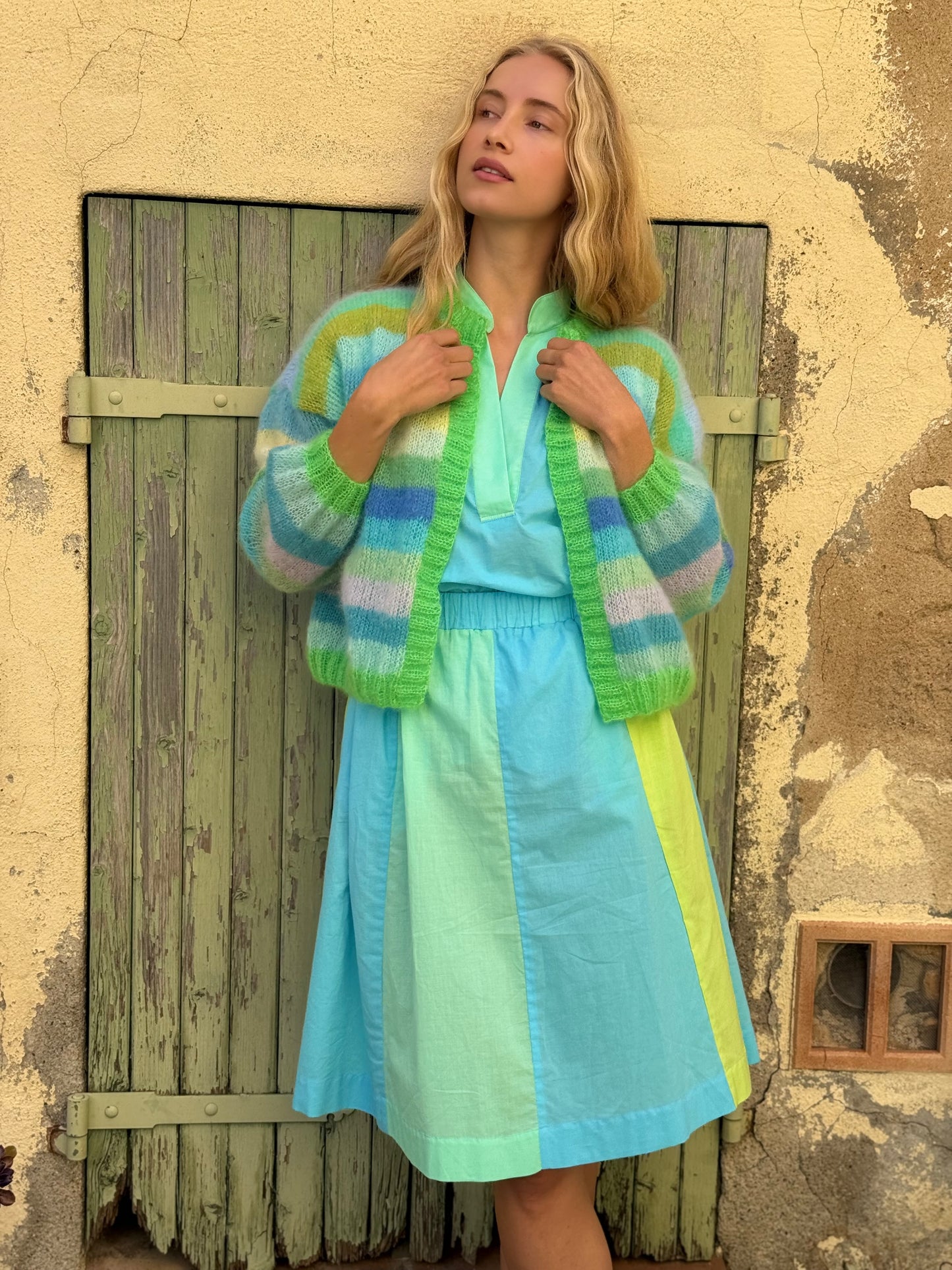 LITTLE JACKET MULTISTRIPES BLUE