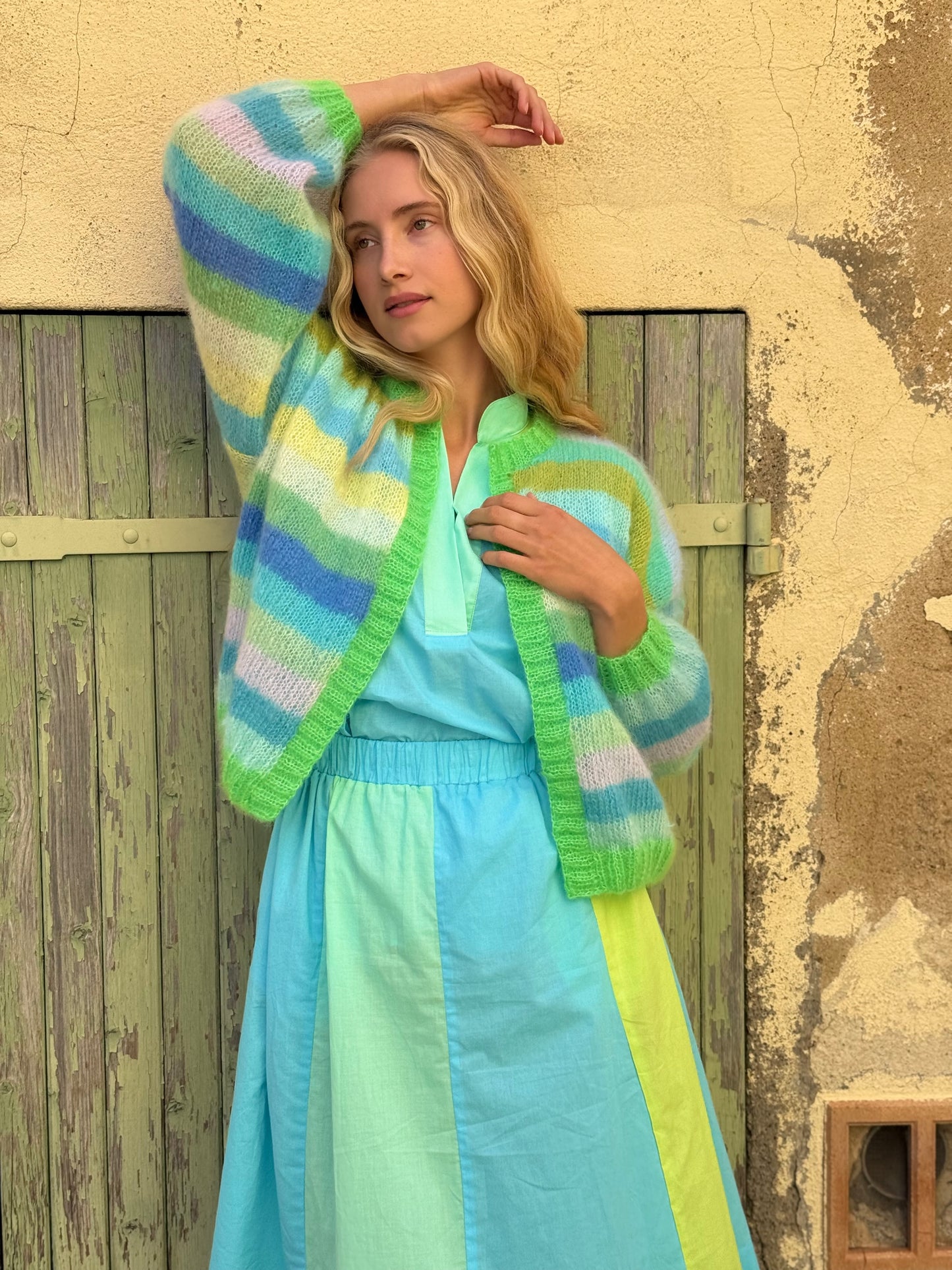 LITTLE JACKET MULTISTRIPES BLUE