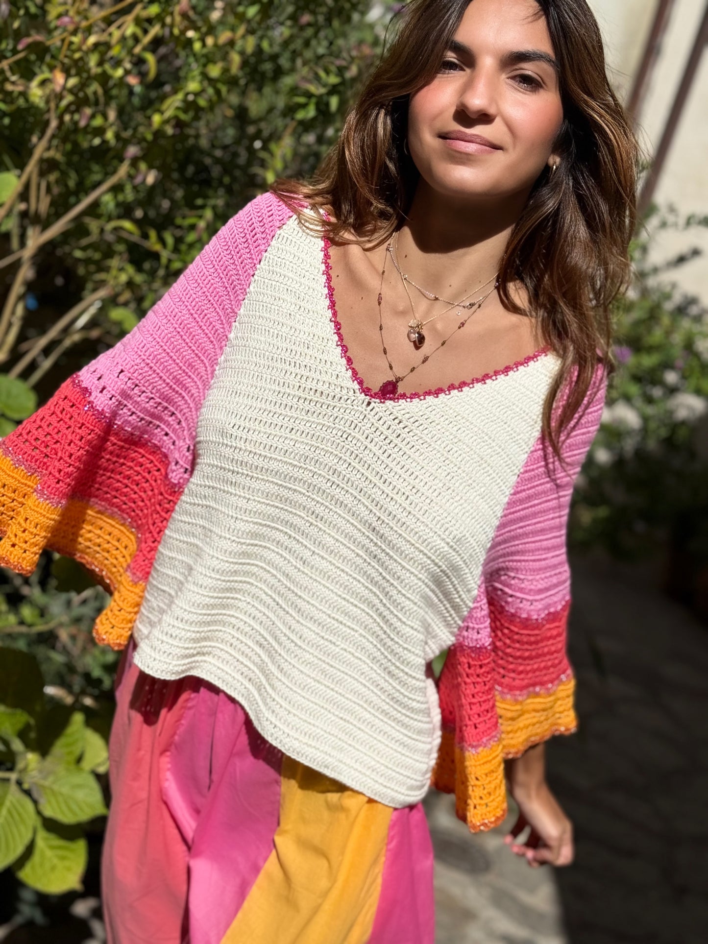 SWEATER BUTTERFLY PINK