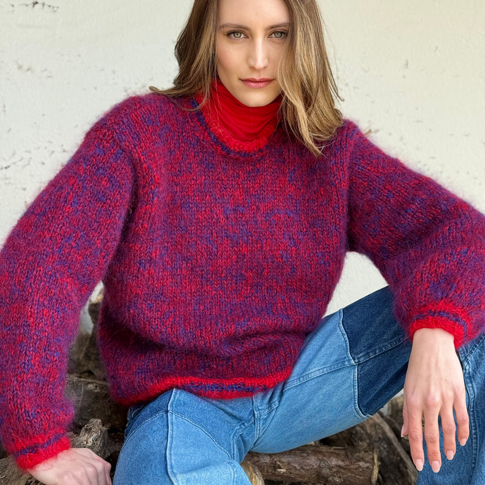 
                  
                    SWEATER NUAGE ROUGE/MARINE
                  
                