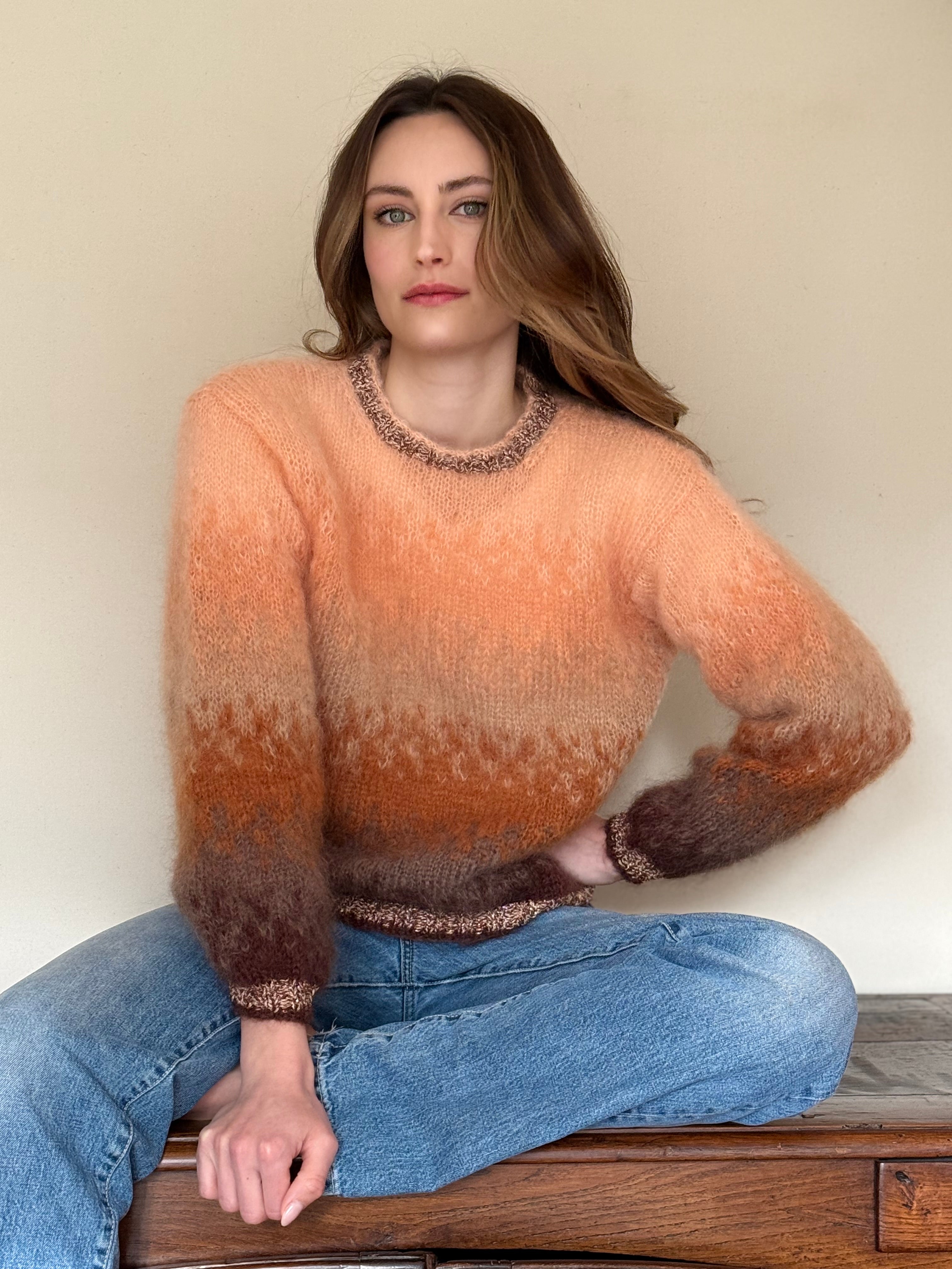 SWEATER TIE&DYE NUDE/CHOCO – Rose Carmine
