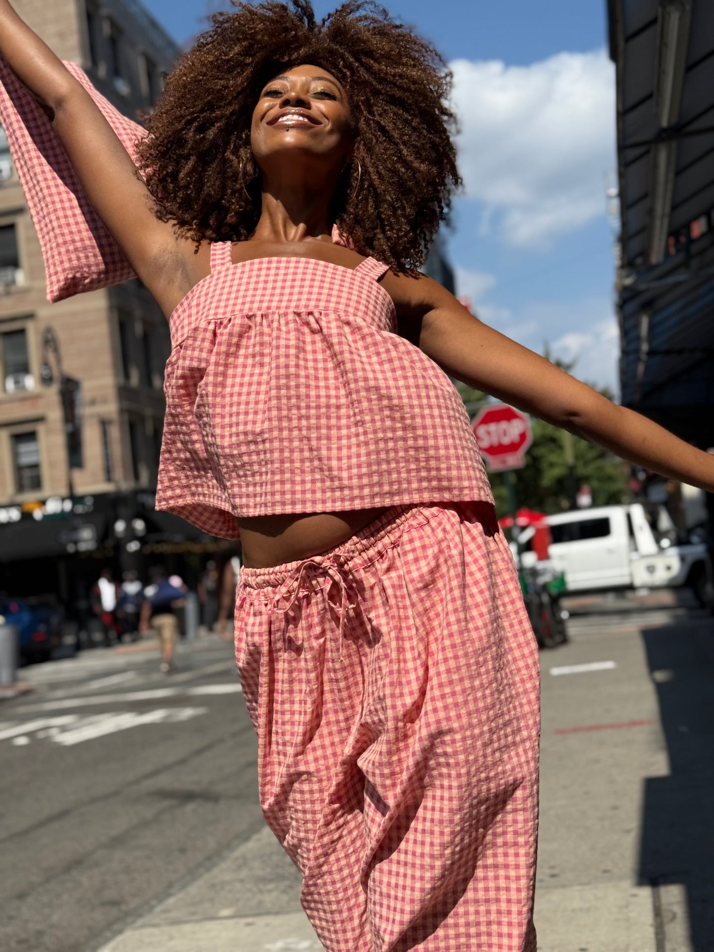 TOP CARACO VICHY BLUSH