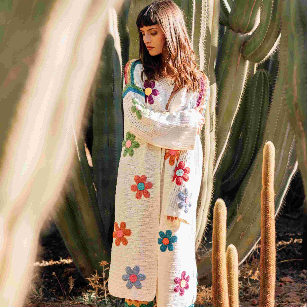 COAT FREE FLOWERS ECRU (Spring / Summer)