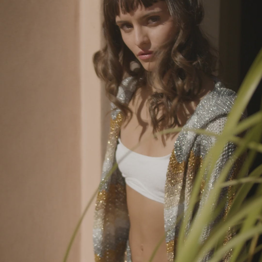 
                  
                    Load and play video in Gallery viewer, BERMUDA WAVE LUREX GOLD &amp;amp; SILVER
                  
                