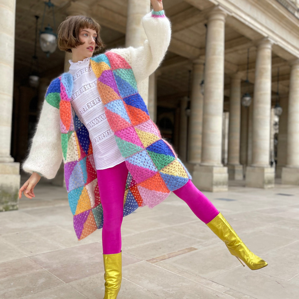 LONG JACKET DIAGONALES PASTEL