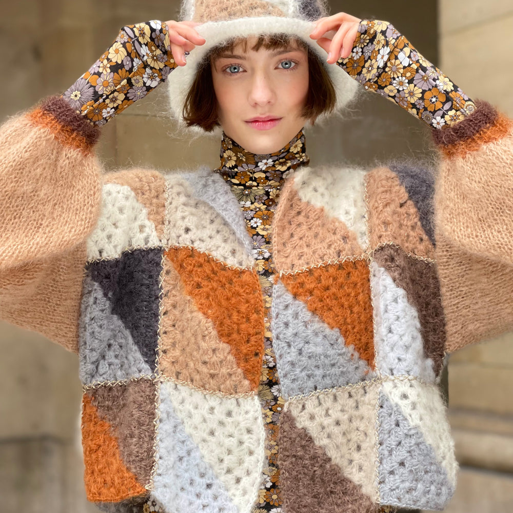 BOLERO DIAGONALES BEIGE