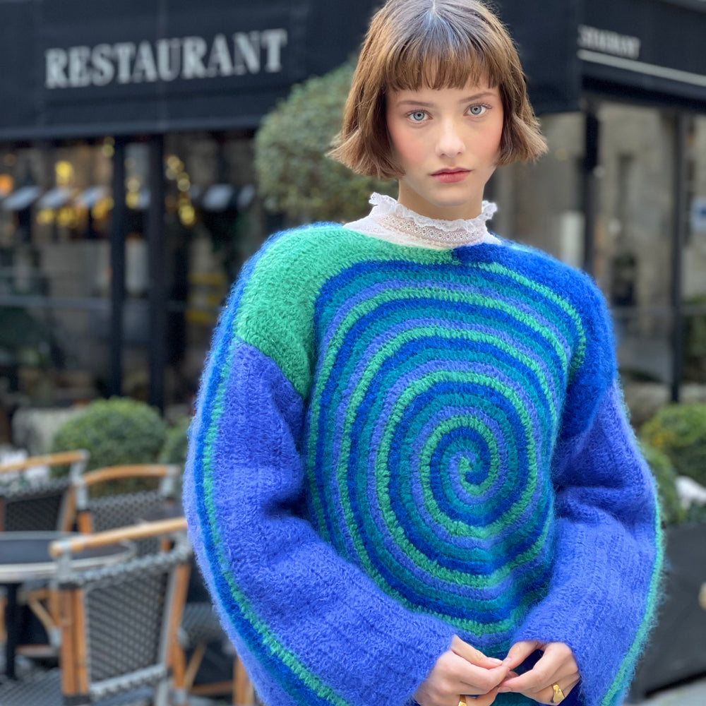 SWEATER SPIRALES BLUE