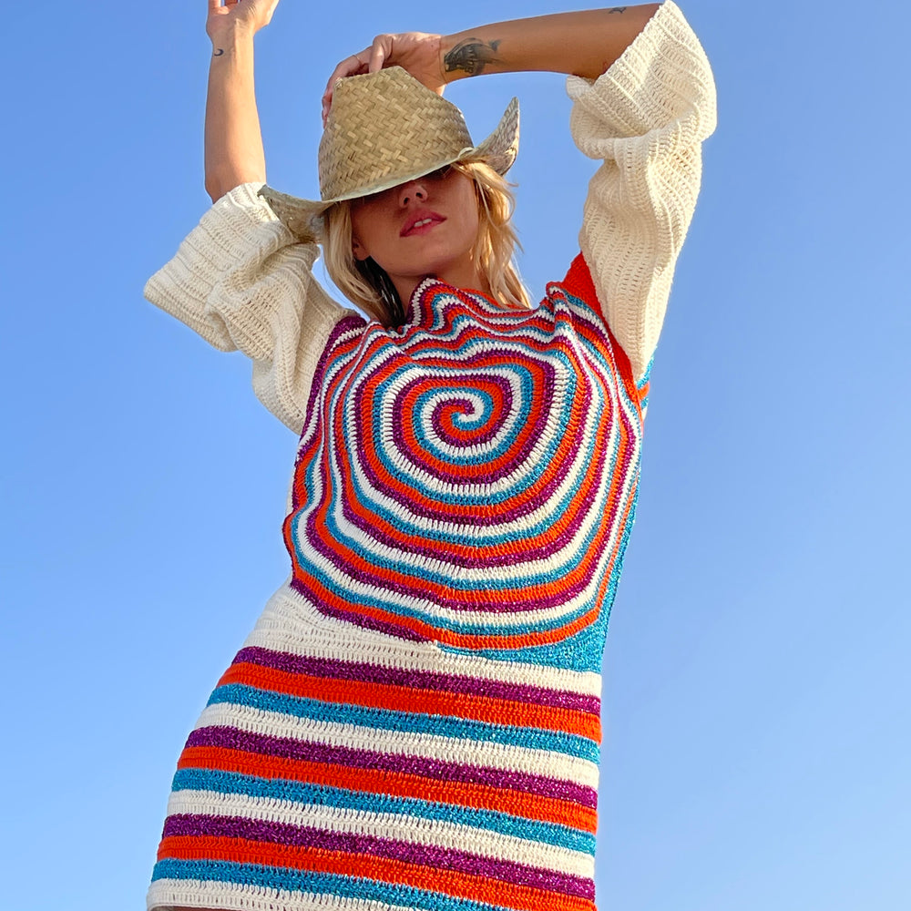 DRESS SLEEVES 3/4 SPIRALES ORANGE