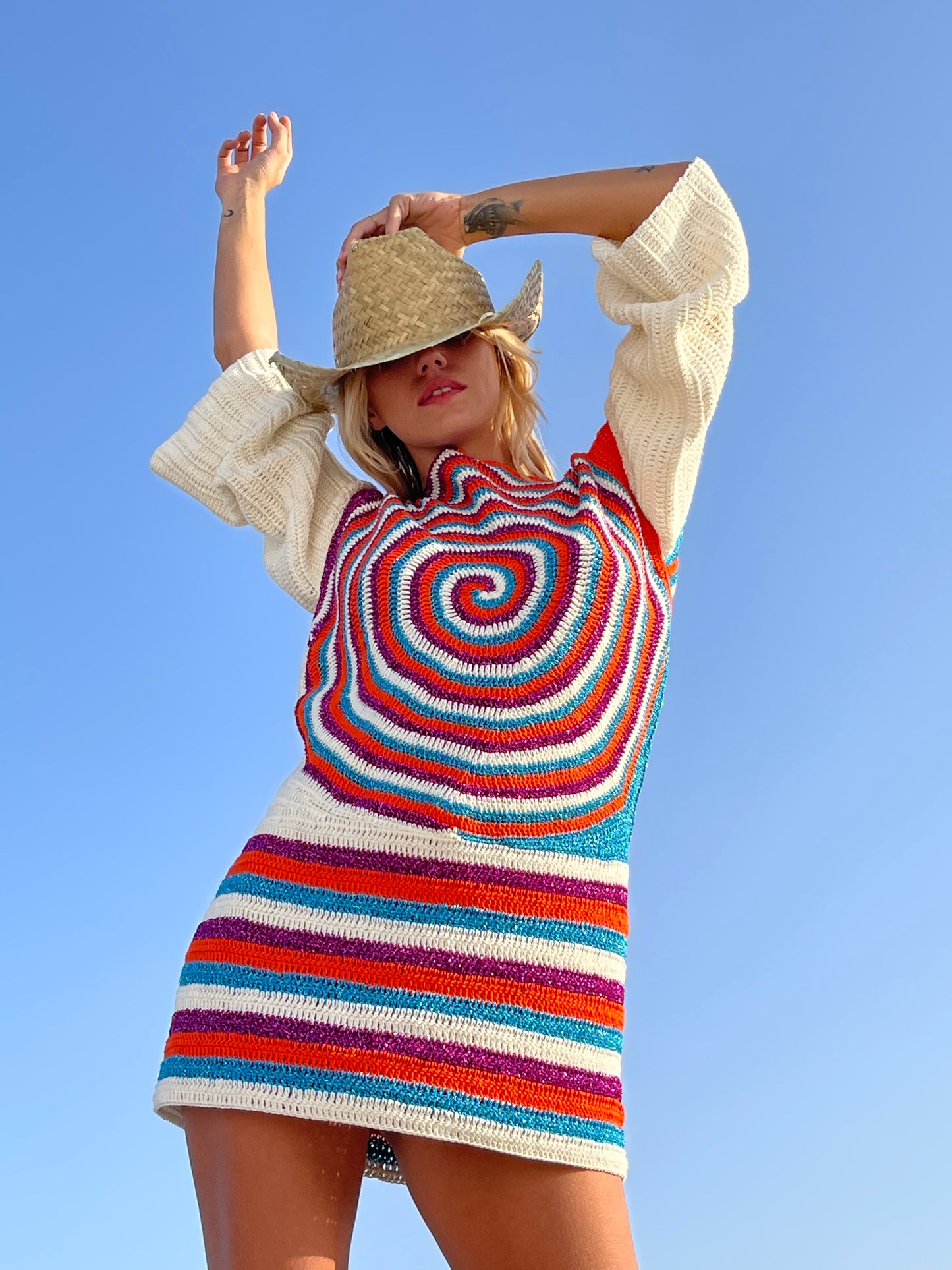 DRESS SLEEVES 3/4 SPIRALES ORANGE