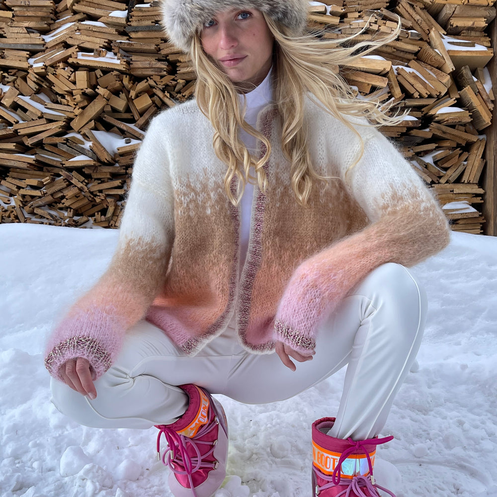 GILET TIE&amp;DYE ROSE PÂLE